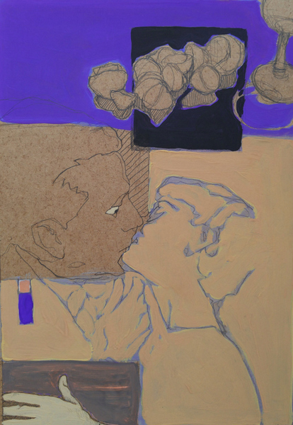 Baiser VII - 21x30 - tempera